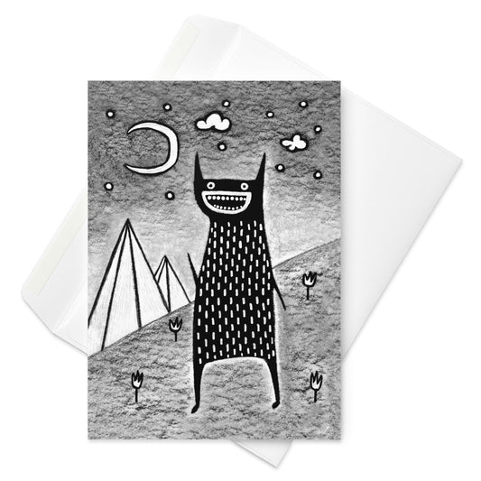 Monster Moon Greeting Card