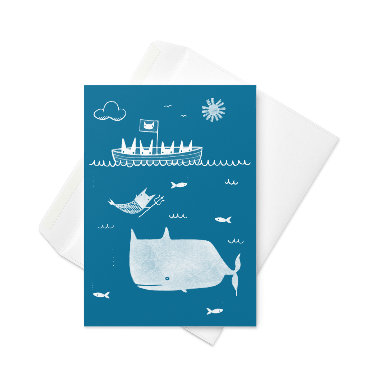 Ocean Sailing Cats Greeting Card