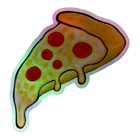 Pizza Slice Holographic Sticker