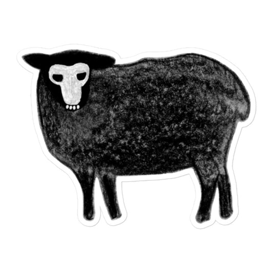 Black Sheep Skull Sticker