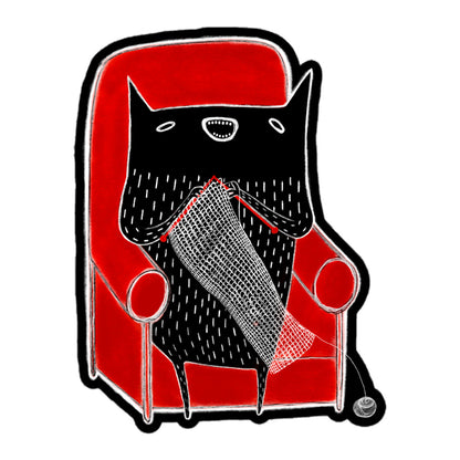 Knitting Monster Sticker