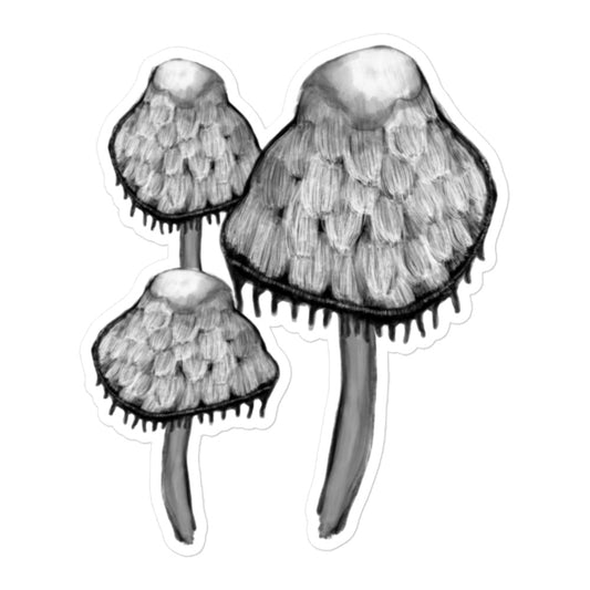 Shaggy Mane Mushroom Sticker