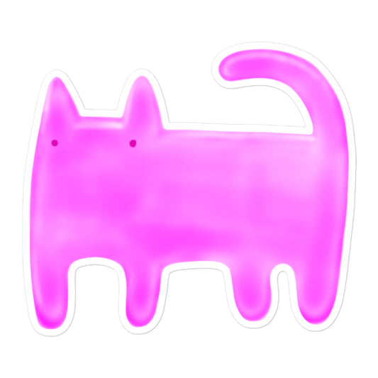 Pink Cat Sticker