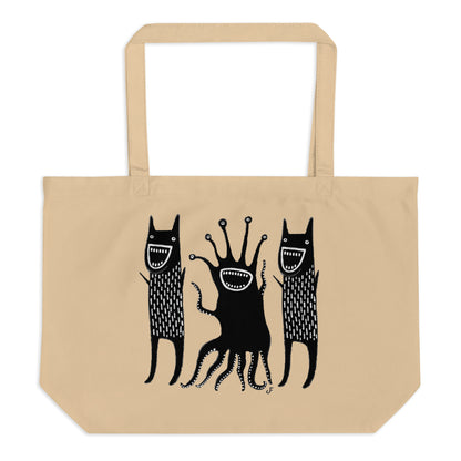 Monsters Tote Bag (Large Cotton Tote Bag)