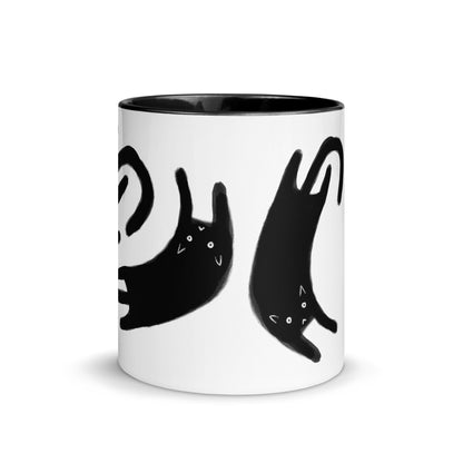 Sprawling Black Cats Mug