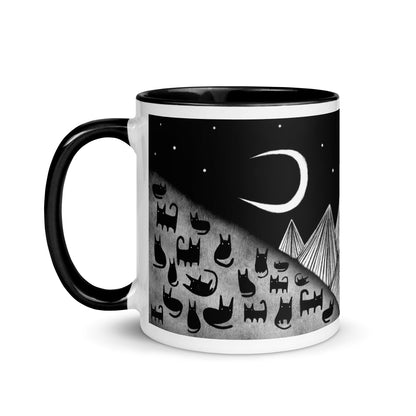 Black Cat Moon Mug