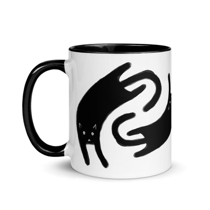 Sprawling Black Cats Mug