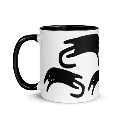 Sprawling Black Cats Mug