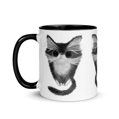 Fluffy Tuxedo Cat Mug