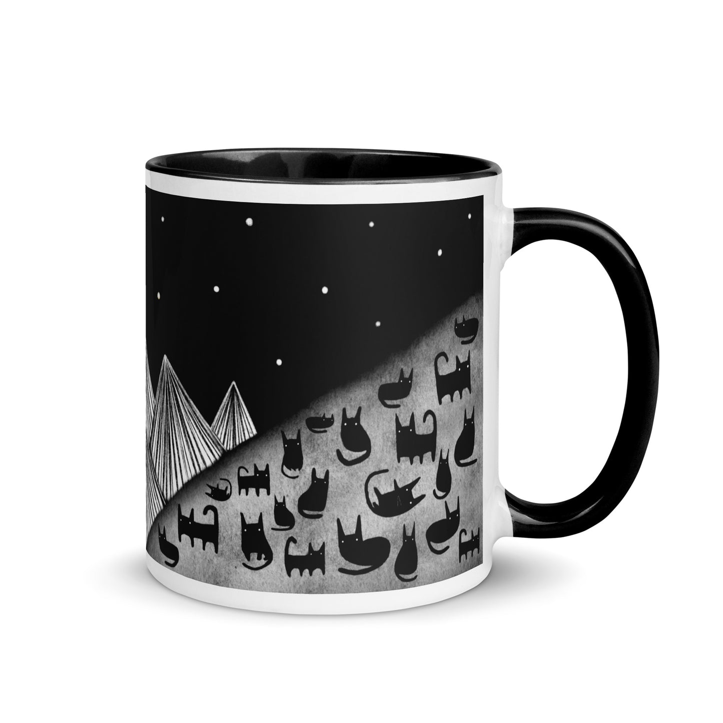 Black Cat Moon Mug
